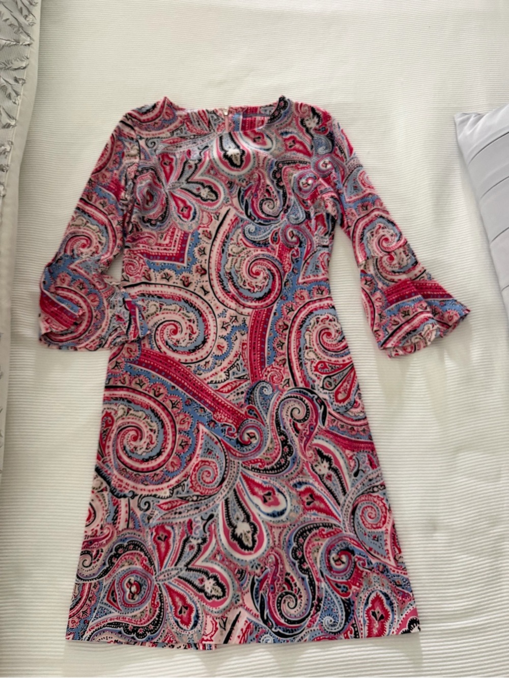Tommy Hilfiger Women's Pink Paisley Straight Dress